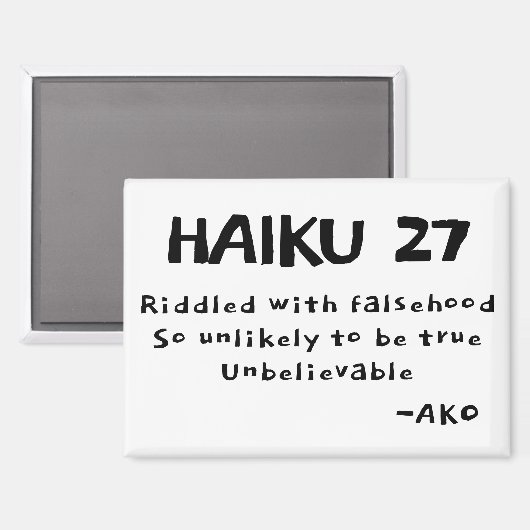 HAIKU 27 MAGNEET (Voorkant / Achterkant)