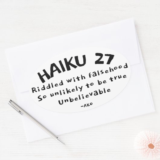 HAIKU 27 OVALE STICKER (Envelop)