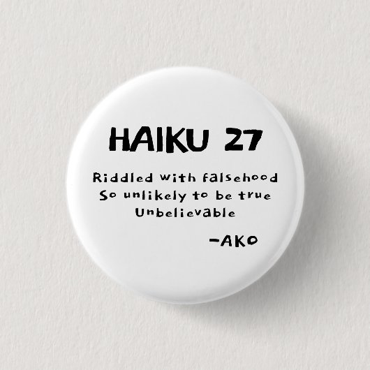HAIKU 27 RONDE BUTTON 3,2 CM (Voorkant)