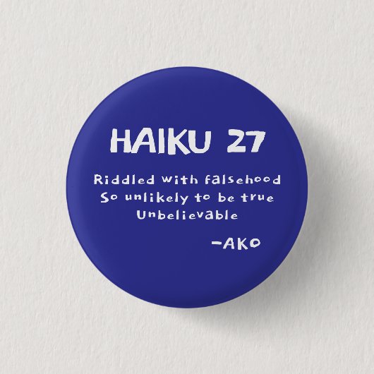 HAIKU 27 RONDE BUTTON 3,2 CM (Voorkant)