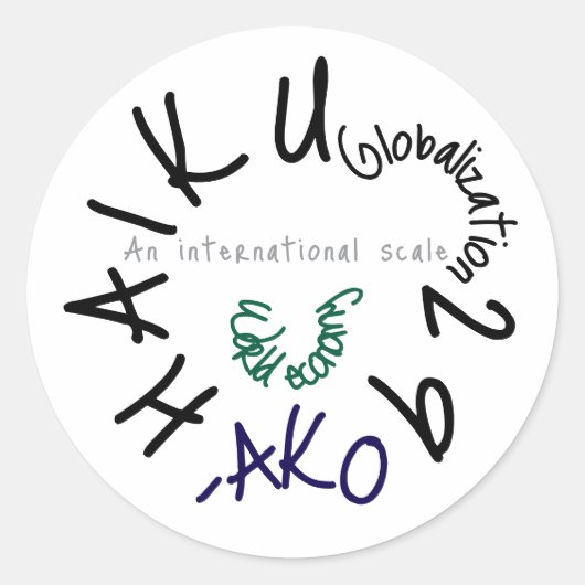 HAIKU 29 RONDE STICKER (Voorkant)