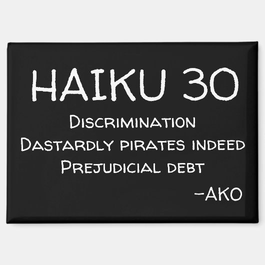 HAIKU 30 MAGNEET (Voorkant)