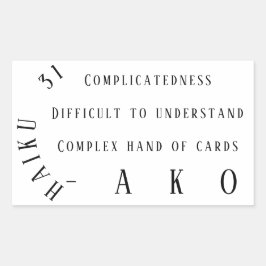 HAIKU 31 RECHTHOEKIGE STICKER