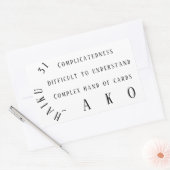 HAIKU 31 RECHTHOEKIGE STICKER (Envelop)