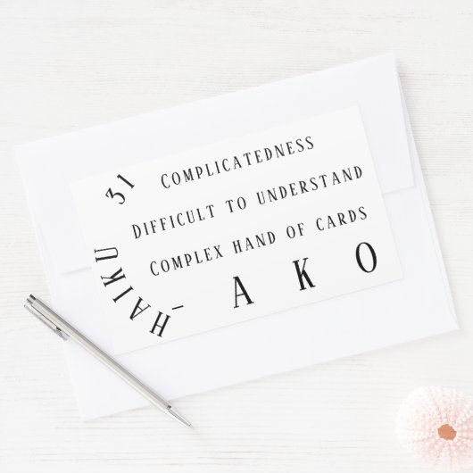 HAIKU 31 RECHTHOEKIGE STICKER (Envelop)