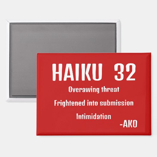 HAIKU 32 MAGNEET (Voorkant / Achterkant)