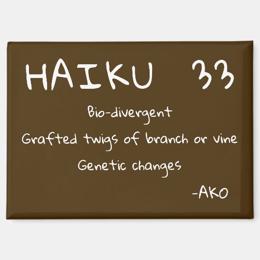 HAIKU 33 MAGNEET (Voorkant)