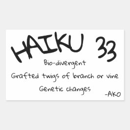 HAIKU 33 RECHTHOEKIGE STICKER
