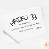HAIKU 33 RECHTHOEKIGE STICKER (Envelop)