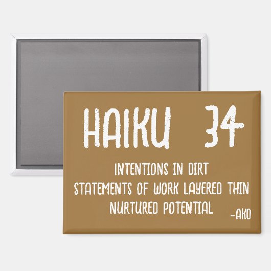 HAIKU 34 MAGNEET (Voorkant / Achterkant)