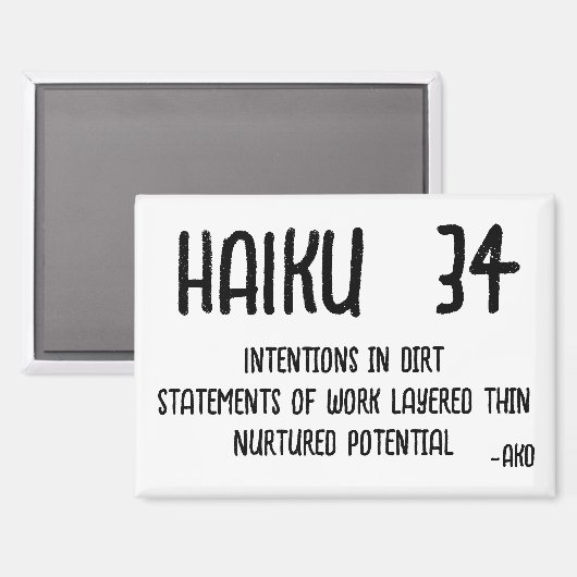 HAIKU 34 MAGNEET (Voorkant / Achterkant)