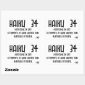 HAIKU 34 RECHTHOEKIGE STICKER (Vel)