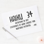 HAIKU 34 RECHTHOEKIGE STICKER (Envelop)