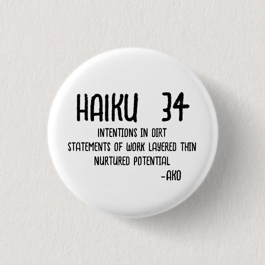HAIKU 34 RONDE BUTTON 3,2 CM (Voorkant)