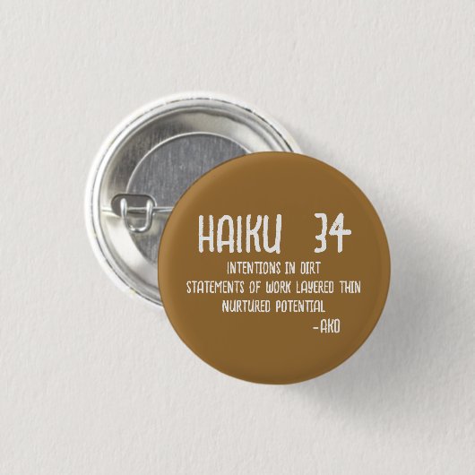 HAIKU 34 RONDE BUTTON 3,2 CM (Voorkant /achterkant)