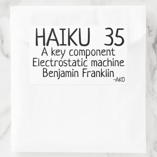 HAIKU 35 RECHTHOEKIGE STICKER (Tas)