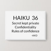 HAIKU 36 BUTTON (Voorkant)