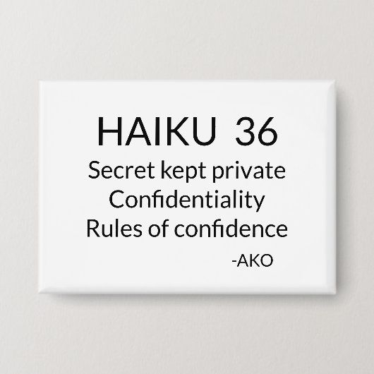 HAIKU 36 BUTTON (Voorkant)