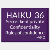 HAIKU 36 MAGNEET (Voorkant)