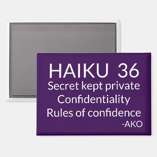 HAIKU 36 MAGNEET (Voorkant / Achterkant)