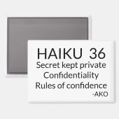 HAIKU 36 MAGNEET (Voorkant / Achterkant)