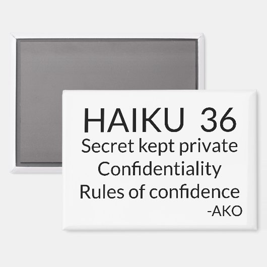 HAIKU 36 MAGNEET (Voorkant / Achterkant)