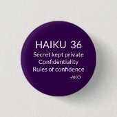 HAIKU 36 RONDE BUTTON 3,2 CM (Voorkant)