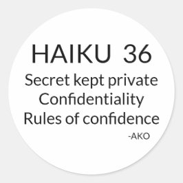 HAIKU 36 RONDE STICKER