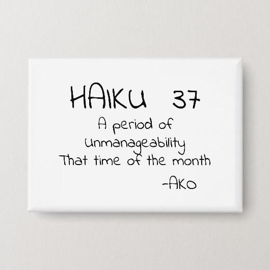 HAIKU 37 BUTTON (Voorkant)