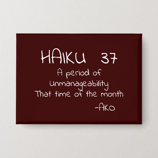 HAIKU 37 BUTTON (Voorkant)