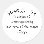 HAIKU 37 RONDE STICKER (Voorkant)