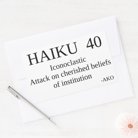 HAIKU 40 RECHTHOEKIGE STICKER (Envelop)