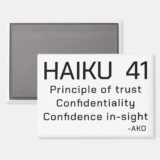 HAIKU 41 MAGNEET (Voorkant / Achterkant)