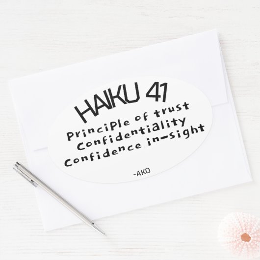 HAIKU 41 OVALE STICKER (Envelop)