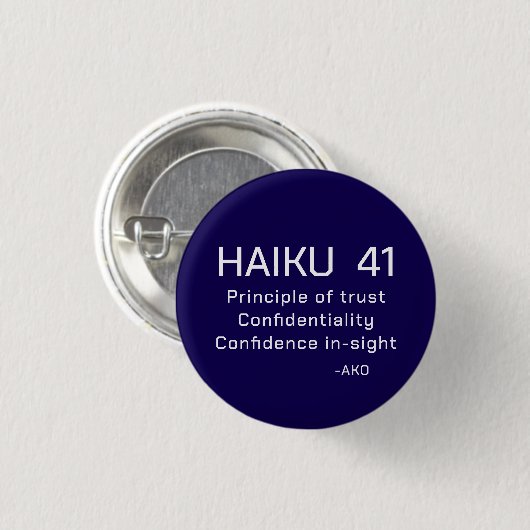 HAIKU 41 RONDE BUTTON 3,2 CM (Voorkant /achterkant)
