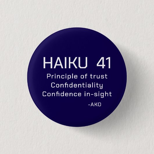 HAIKU 41 RONDE BUTTON 3,2 CM (Voorkant)