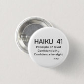HAIKU 41 RONDE BUTTON 3,2 CM (Voorkant /achterkant)