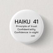 HAIKU 41 RONDE BUTTON 3,2 CM (Voorkant)