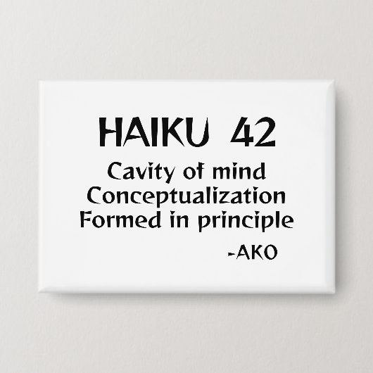 HAIKU 42 BUTTON (Voorkant)