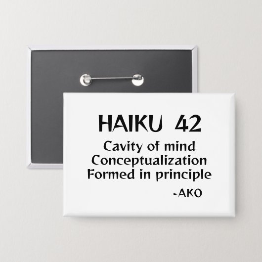 HAIKU 42 BUTTON (Voorkant / Achterkant)
