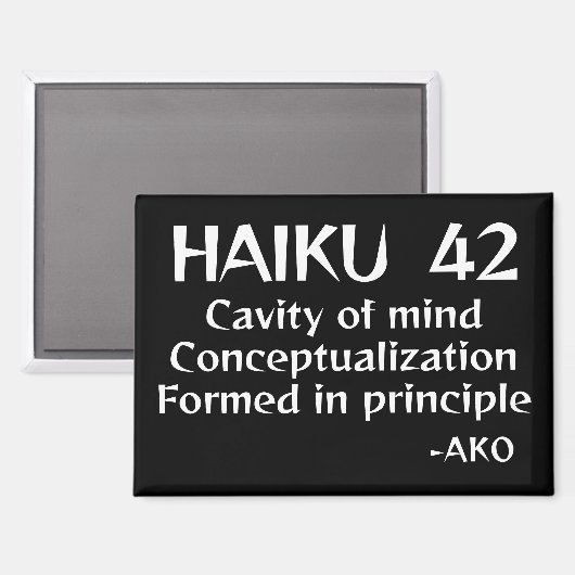 HAIKU 42 MAGNEET (Voorkant / Achterkant)