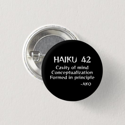 HAIKU 42 RONDE BUTTON 3,2 CM (Voorkant /achterkant)