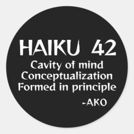 HAIKU 42 RONDE STICKER