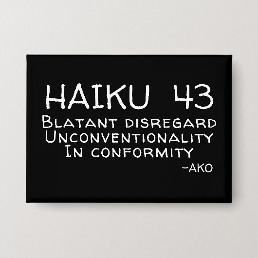 HAIKU 43 BUTTON (Voorkant)
