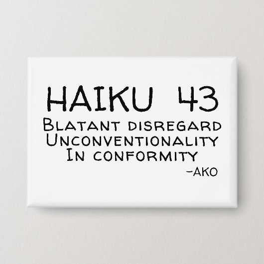 HAIKU 43 BUTTON (Voorkant)