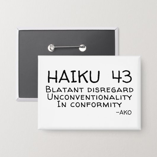 HAIKU 43 BUTTON (Voorkant / Achterkant)