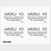 HAIKU 43 RECHTHOEKIGE STICKER (Vel)