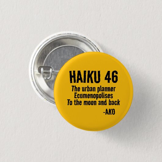 HAIKU 46 RONDE BUTTON 3,2 CM (Voorkant /achterkant)