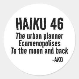 HAIKU 46 RONDE STICKER