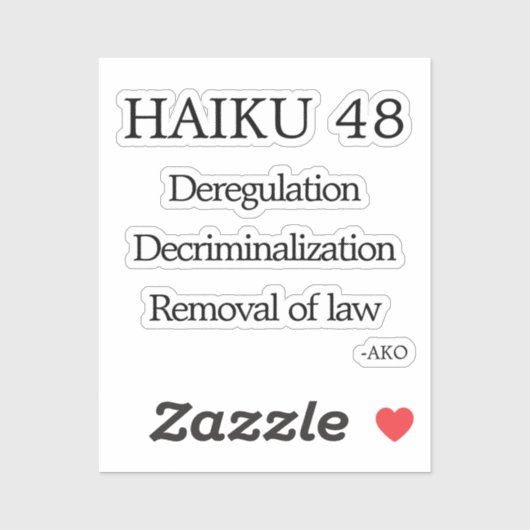 HAIKU 48 STICKER (Vel)